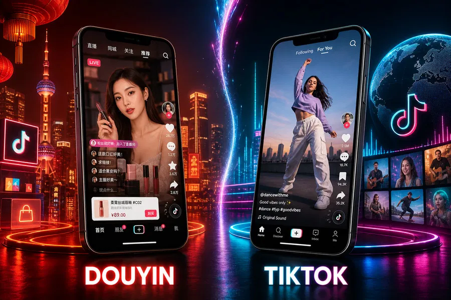 Douyin y TikTok, las dos aplicaciones de vídeo corto de ByteDance
